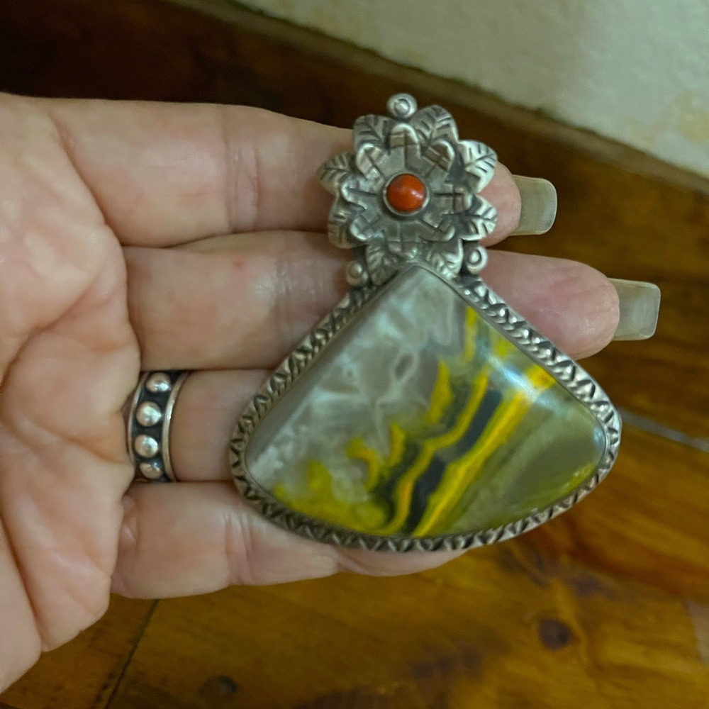 SOLD……Bubblebee Jasper Pendant